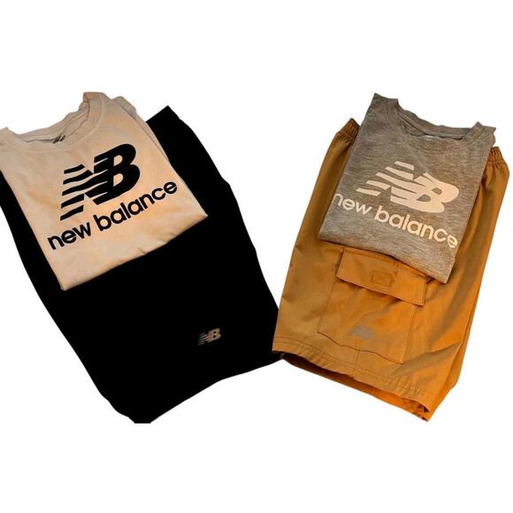 Boys New Balance Lot Size Medium 10/12 2 Shirts 2 Shorts - Picture 1 of 7